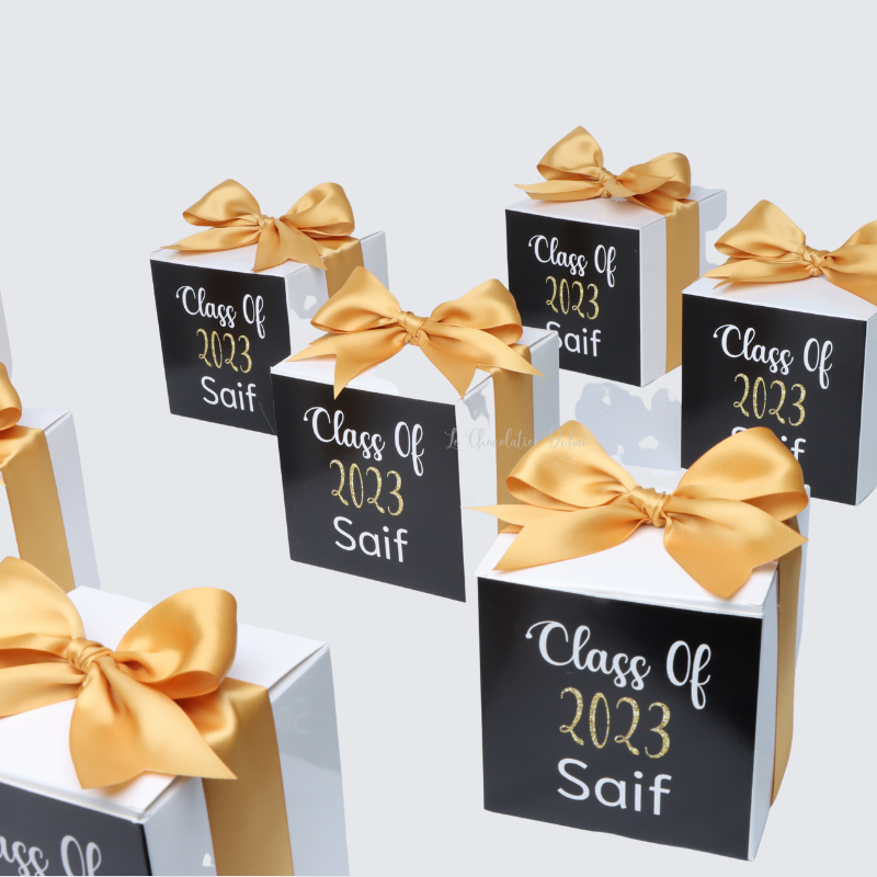 LUXURY GRADUATION PERSONALIZED CHOCOLATE SOFT BOX GIVEAWAY