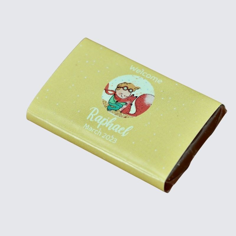 THE LITTLE PRINCE CHOCOLATE PERSONALIZED LEATHER TRAY