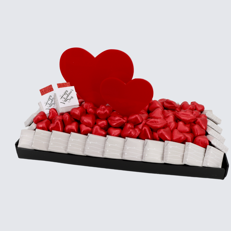 VALENTINE'S DECORATED CHOCOLATE ACRYLIC TRAY