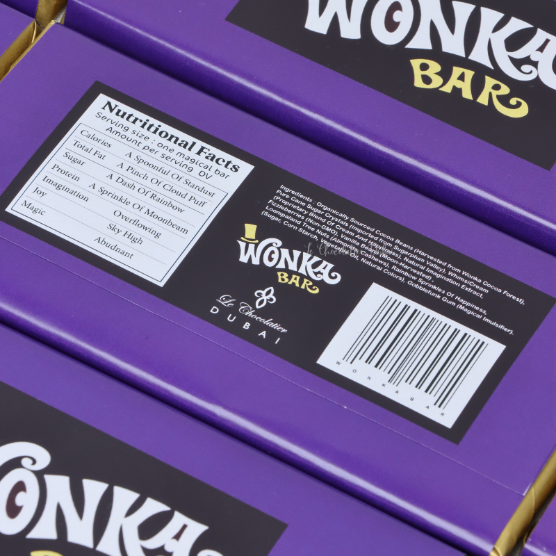 WILLY WONKA DESIGNED CHOCOLATE BAR