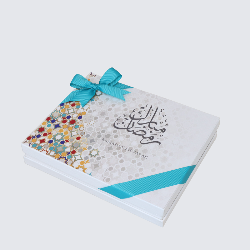 RAMADAN MUBARAK 2-LAYER CHOCOLATE 20-PIECE HARD BOX