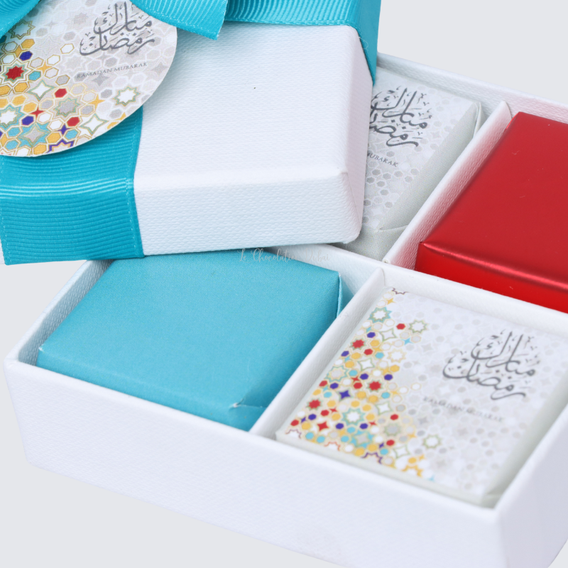 RAMADAN MUBARAK DESIGNED CHOCOLATE 4-PIECE HARD BOX