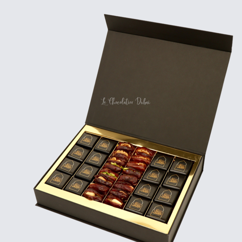 RAMADAN DESIGN CHOCOLATE & DATES MAGNETIC BOX