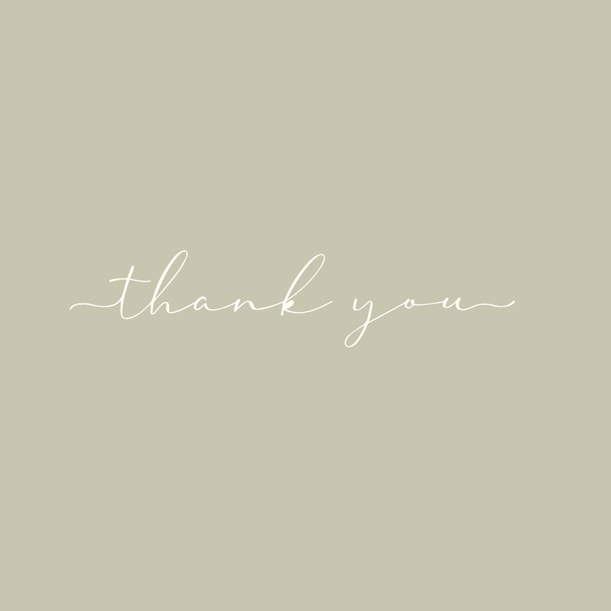 Minimalist thank you greeting card