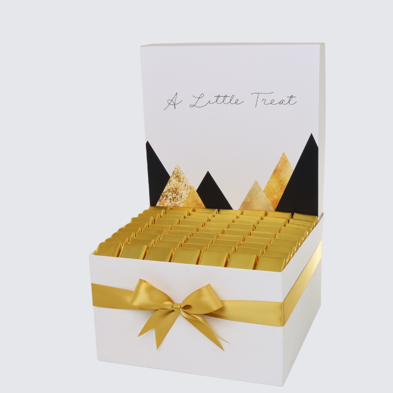 "A LITTLE TREAT" MODERN GEOMETRIC DESIGNED CHOCOLATE EXTRA LARGE HAMPER