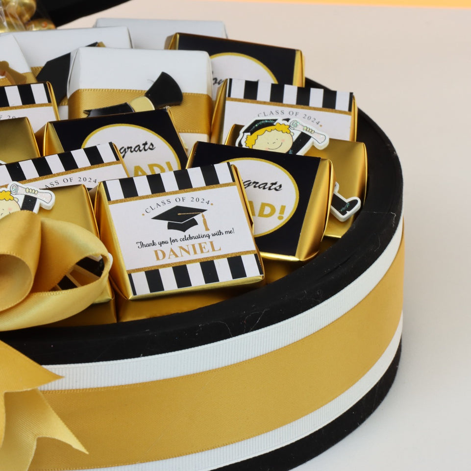 PERSONALIZED GRADUATION DECORATED CHOCOLATE HAT BOX