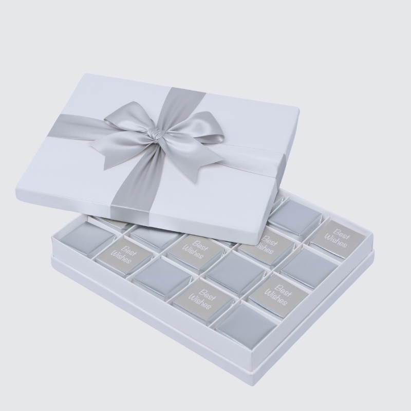 "BEST WISHES" CLASSIC 20-PIECE CHOCOLATE HARD BOX