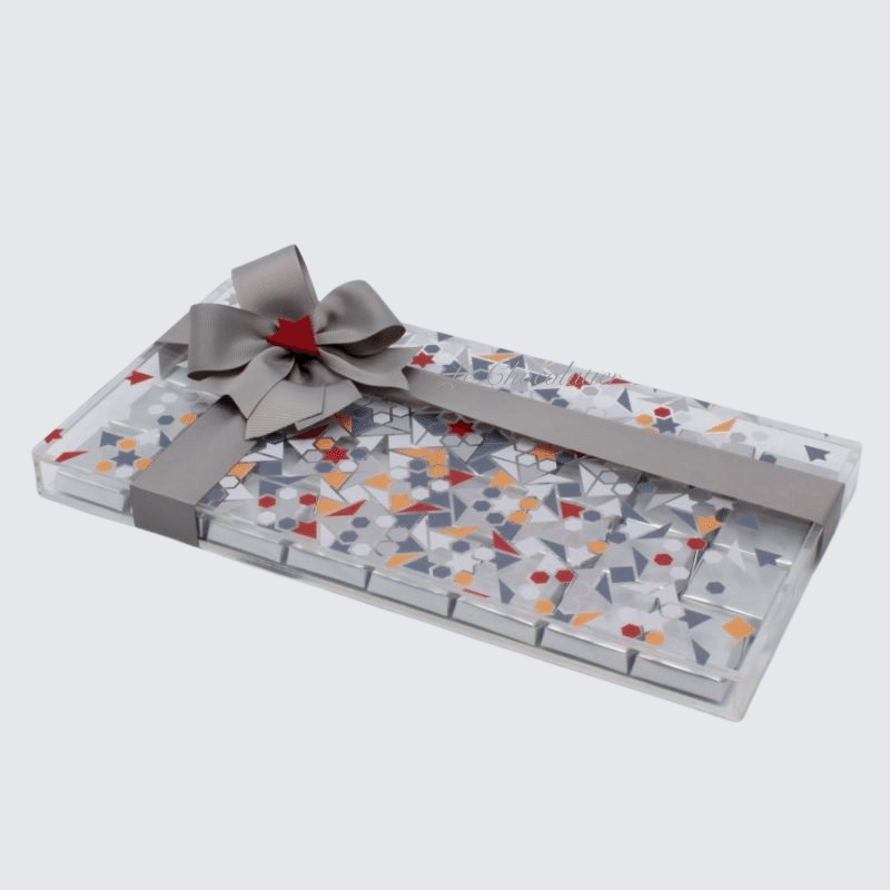 GEOMETRIC PATTERN DESIGNED CHOCOLATE ACRYLIC BOX