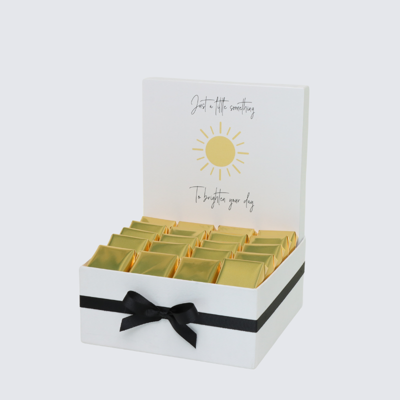 "BRIGHTEN YOUR DAY" SUN DESIGNED CHOCOLATE MEDIUM HAMPER