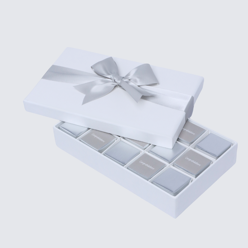 "CONGRATULATIONS" CLASSIC 15-PIECE CHOCOLATE HARD BOX