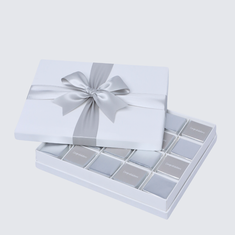 "CONGRATULATIONS" CLASSIC 20-PIECE CHOCOLATE HARD BOX