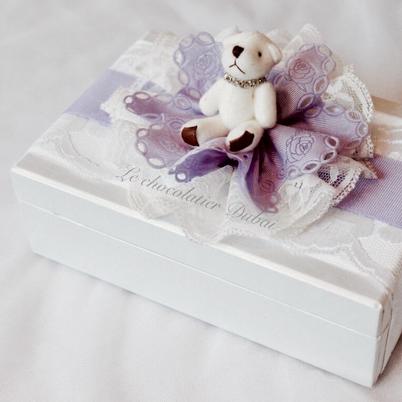 TEDDY BEAR LACE CHOCOLATE BOX GIVEAWAY