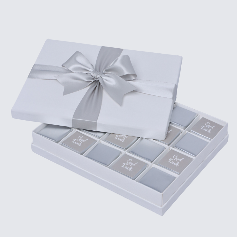 "GOOD LUCK" CLASSIC 20-PIECE PREMIUM CHOCOLATE HARD BOX