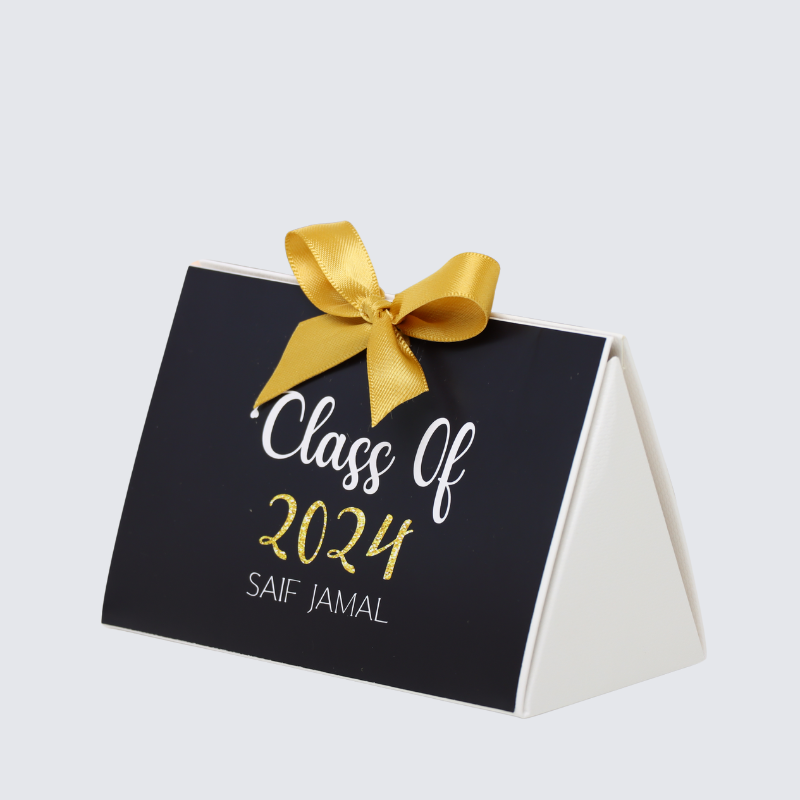 GRADUATION PERSONALIZED CHOCOLATE TRIANGLE BOX