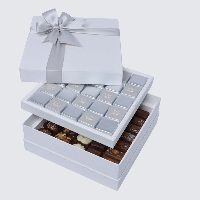 "GET WELL SOON" CLASSIC 2-LAYER CHOCOLATE HARD BOX