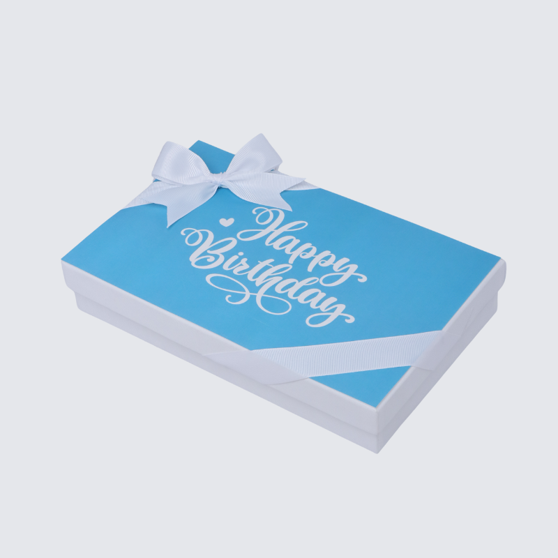 "HAPPY BIRTHDAY" BLUE DESIGNED 15-PIECE CHOCOLATE HARD BOX