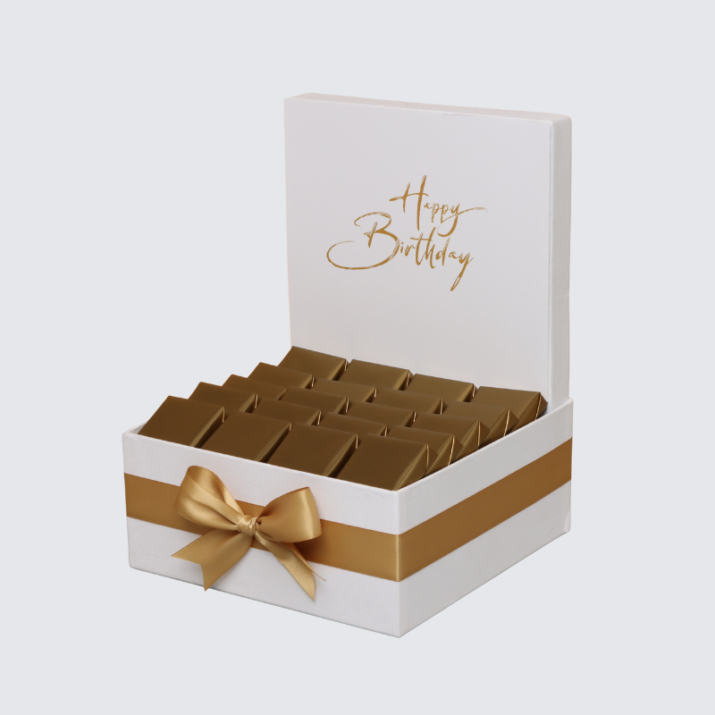 "HAPPY BIRTHDAY" MINIMALIST DESIGNED CHOCOLATE MEDIUM HAMPER