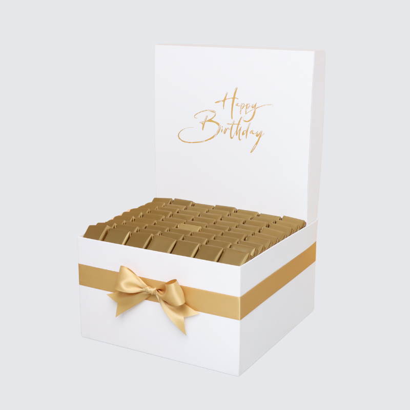 "HAPPY BIRTHDAY" MINIMALIST DESIGNED CHOCOLATE EXTRA LARGE HAMPER