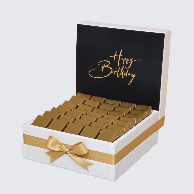 "HAPPY BIRTHDAY" TEXT DESIGNED CHOCOLATE LARGE HAMPER