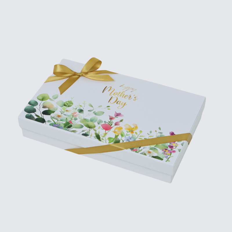 "HAPPY MOTHER'S DAY" FLOWERS DESIGNED 15-PIECE CHOCOLATE HARD BOX