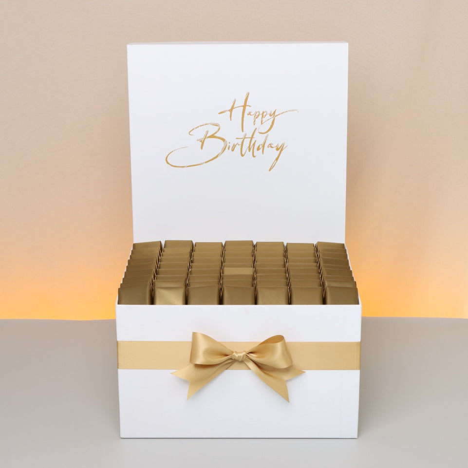 "HAPPY BIRTHDAY" MINIMALIST DESIGNED CHOCOLATE EXTRA LARGE HAMPER