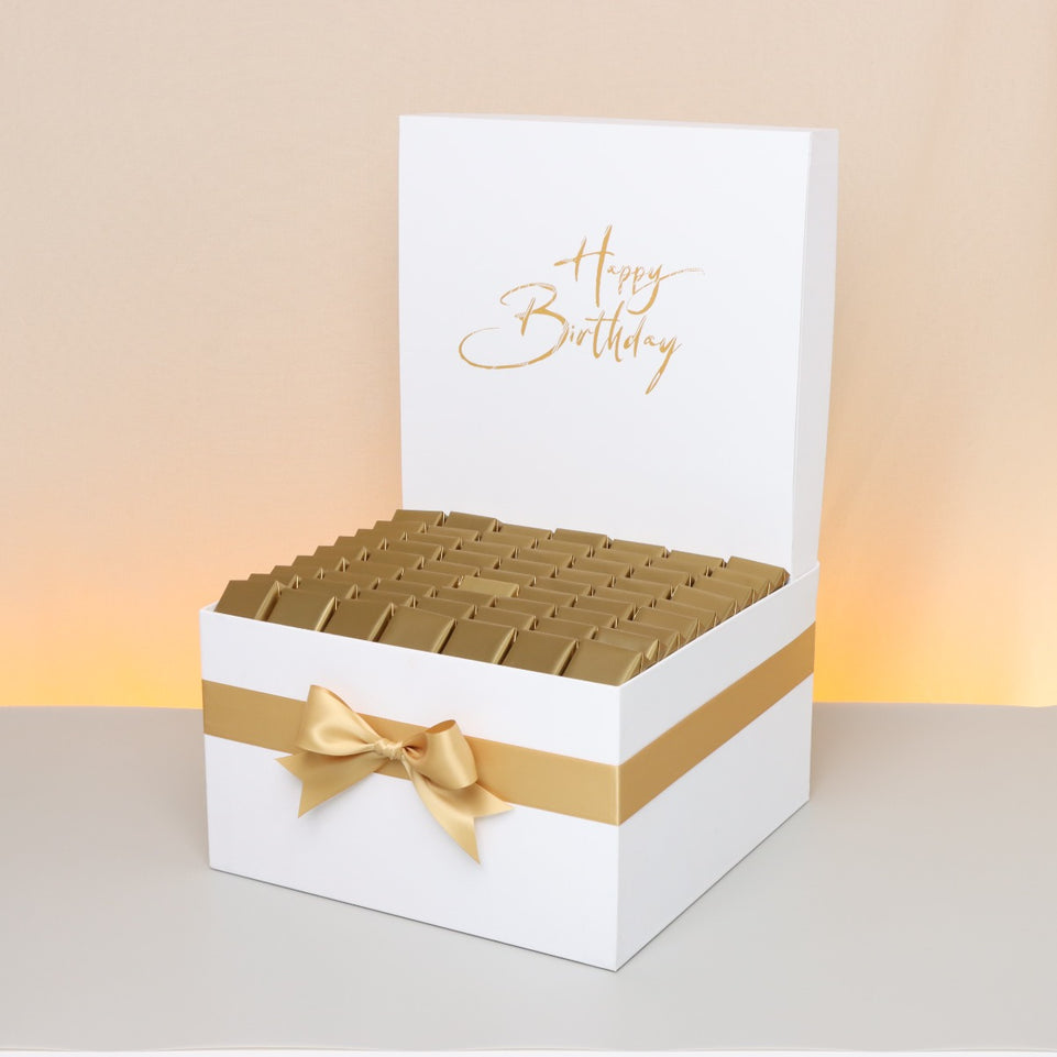 "HAPPY BIRTHDAY" MINIMALIST DESIGNED CHOCOLATE EXTRA LARGE HAMPER