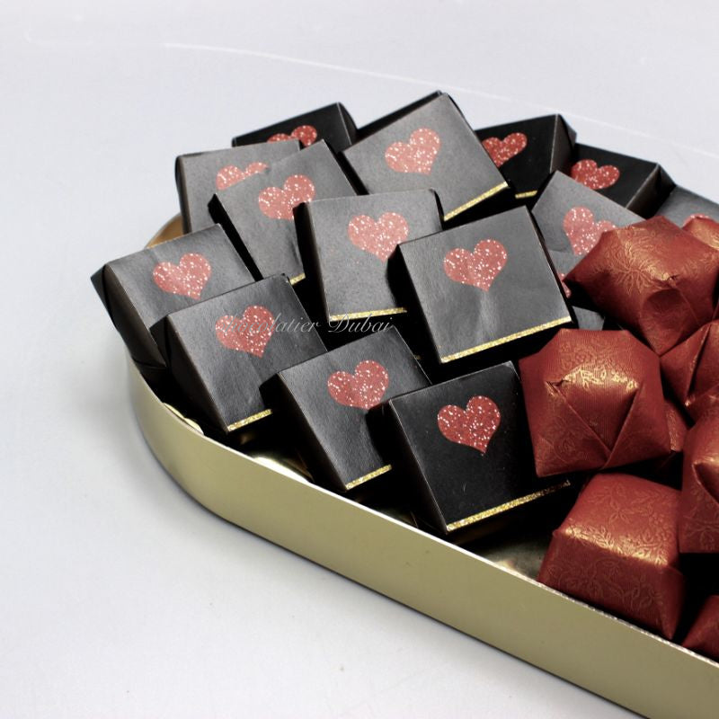 VALENTINE'S DAY CHOCOLATE METAL TRAY