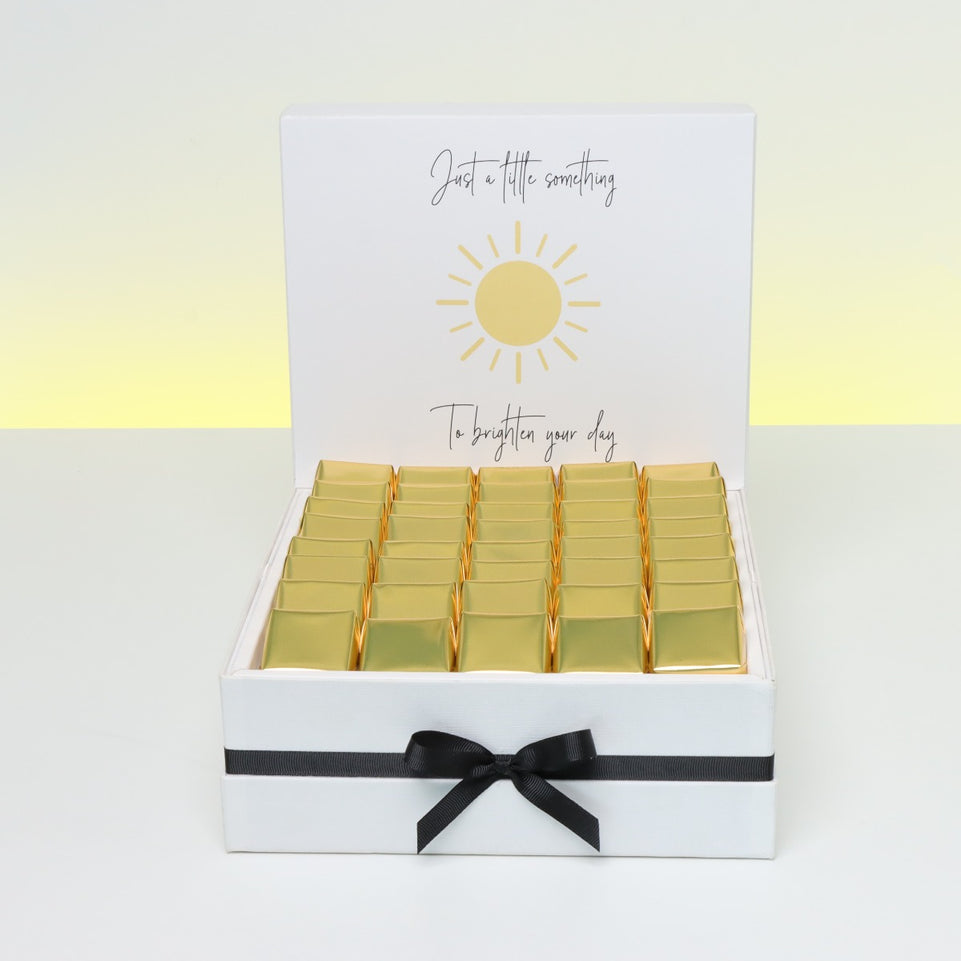 "BRIGHTEN YOUR DAY" SUN DESIGNED CHOCOLATE LARGE HAMPER