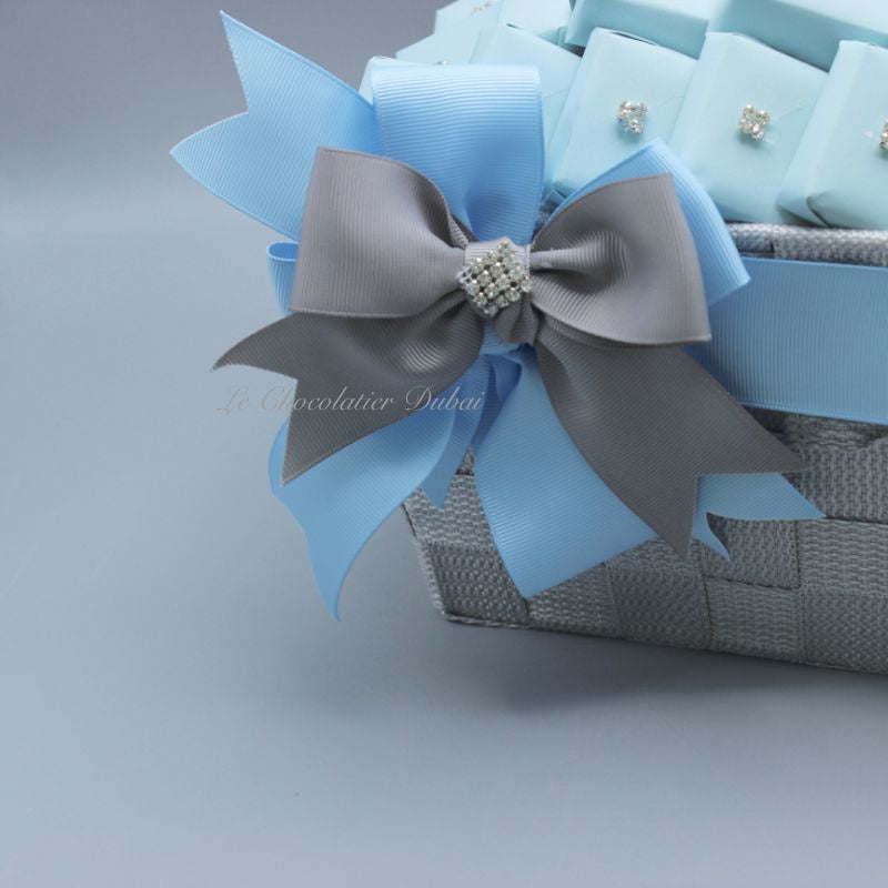 PRINCE BABY BOY CHOCOLATE BASKET ARRANGEMENT