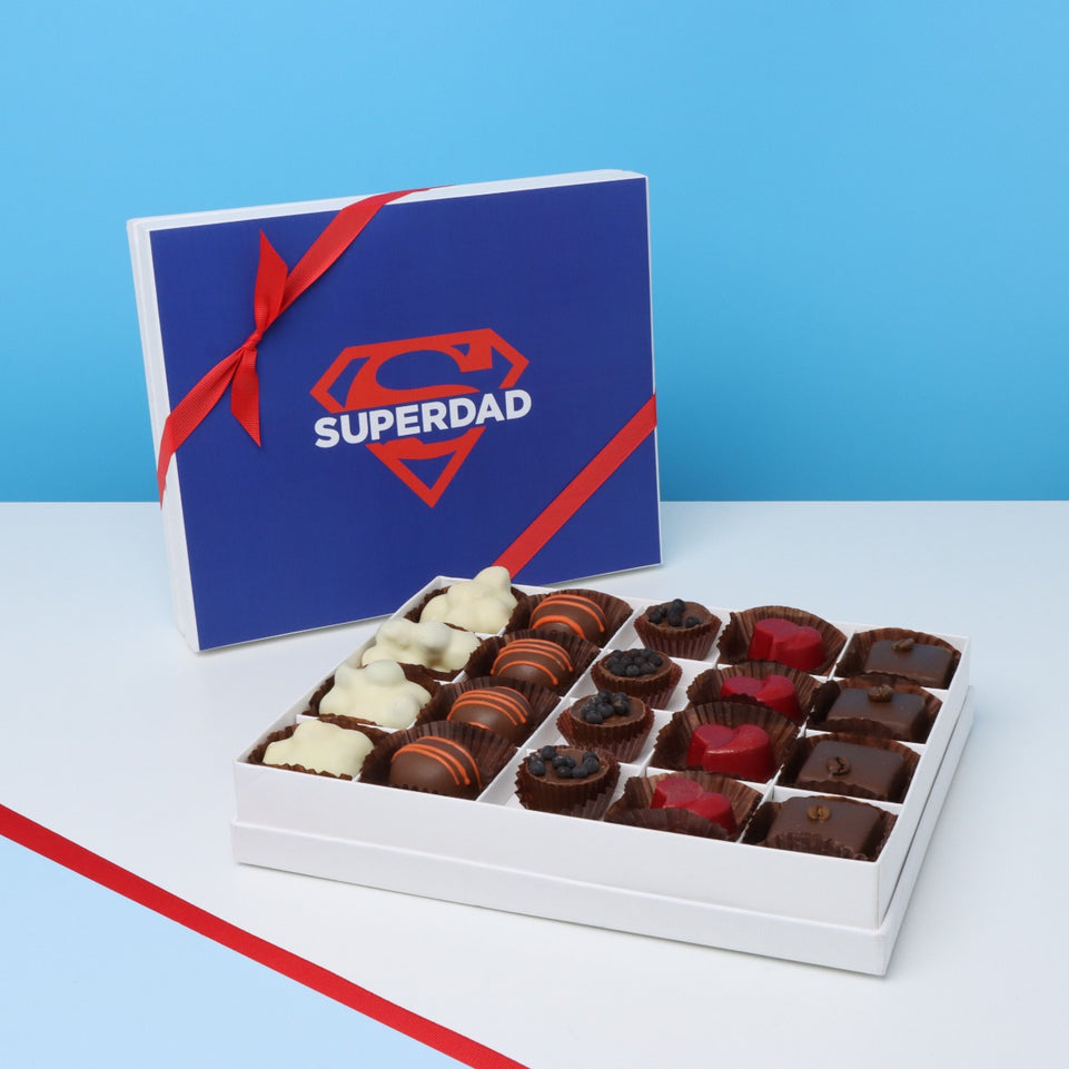 "SUPERDAD" FATHER'S DAY 20-PIECE CHOCOLATE HARD BOX