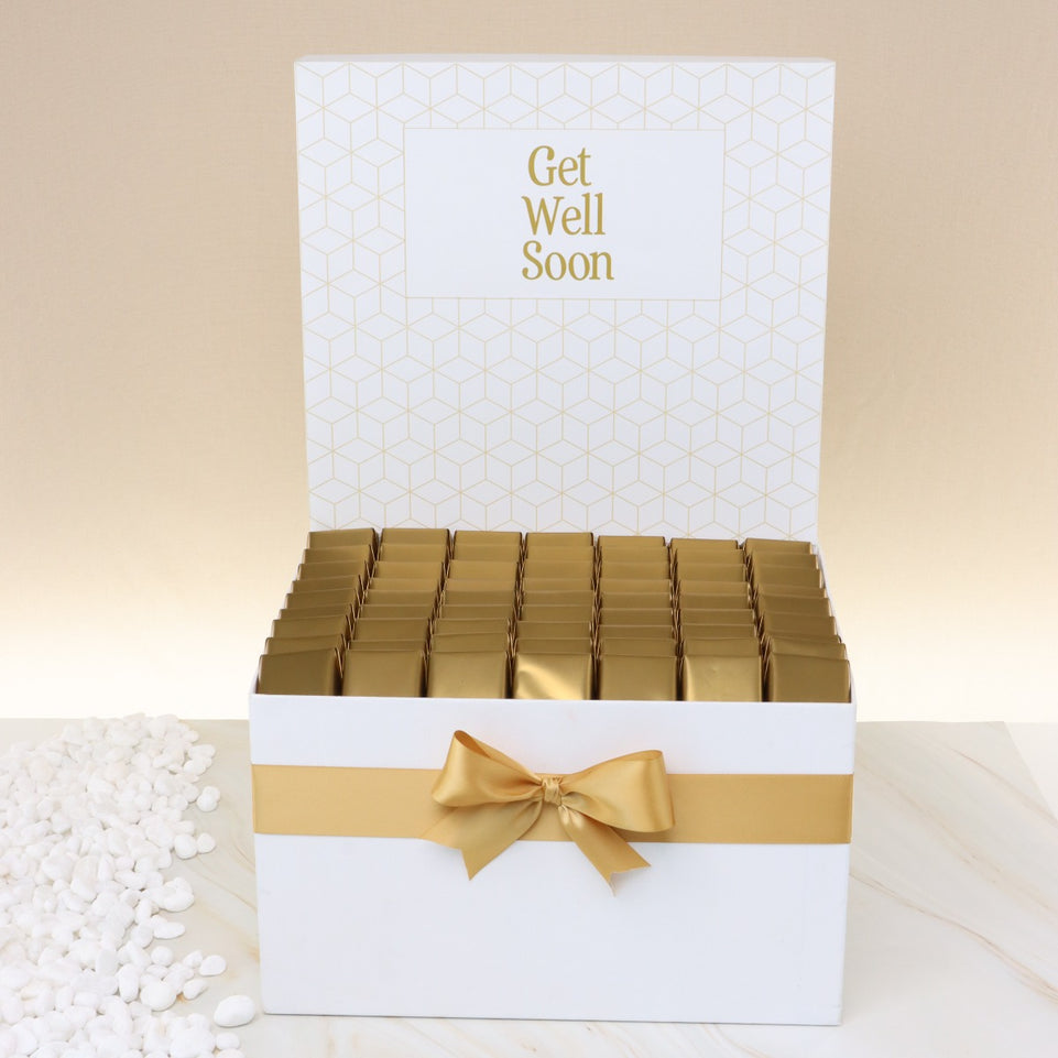 "GET WELL SOON" CLASSIC DESIGNED PREMIUM CHOCOLATE EXTRA LARGE HAMPER