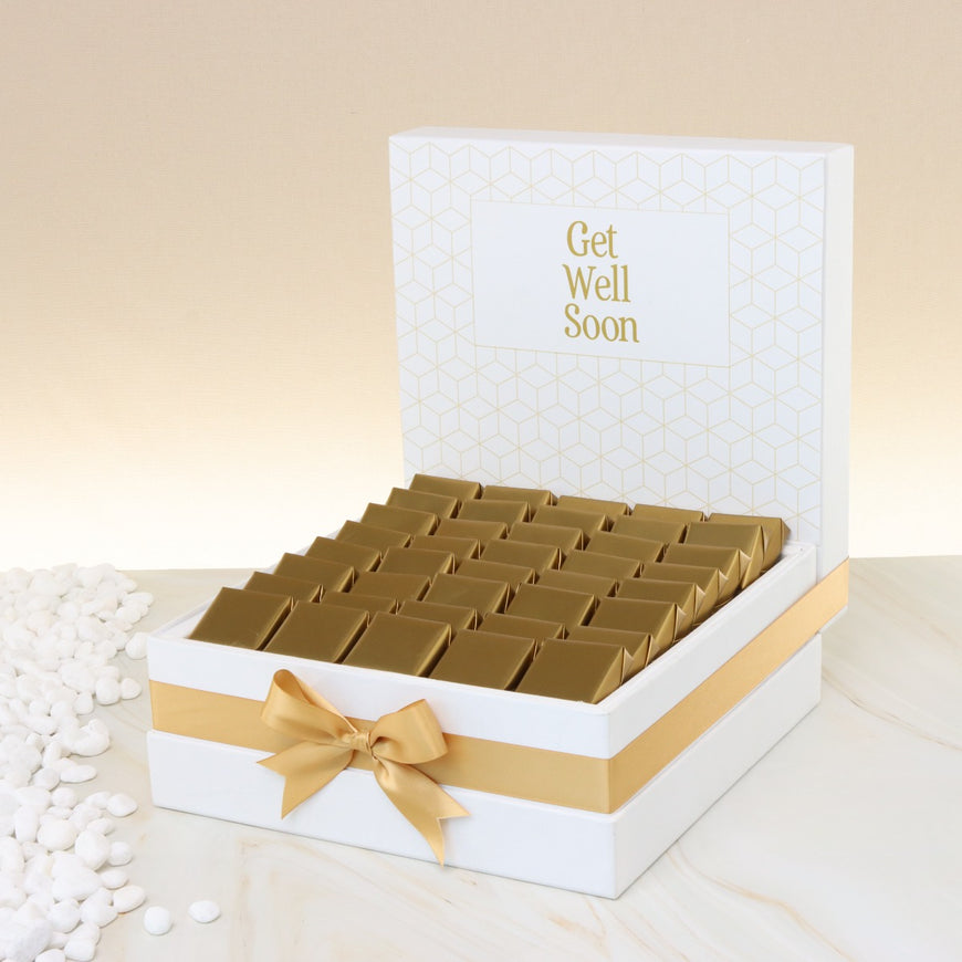 "GET WELL SOON" CLASSIC DESIGNED PREMIUM CHOCOLATE LARGE HAMPER