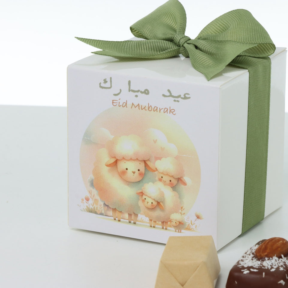 EID SHEEP DESIGNED CHOCOLATE & SWEETS CUBE SOFT BOX