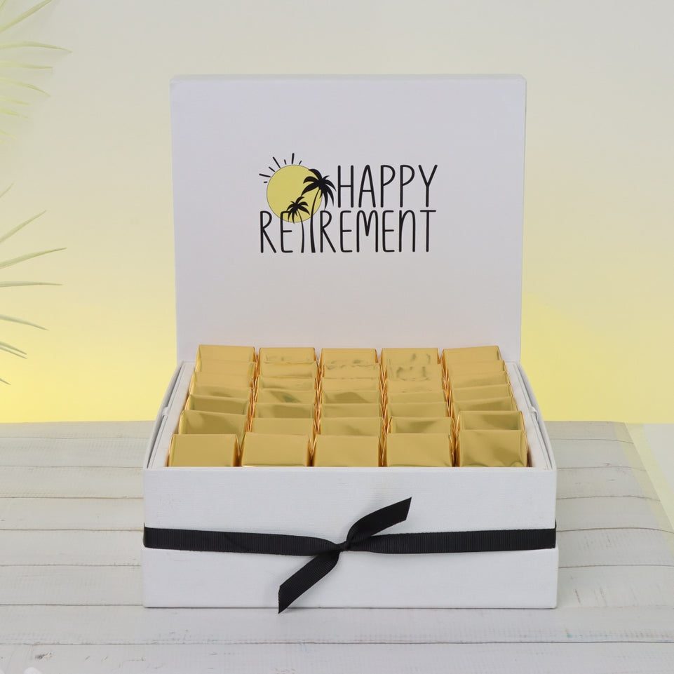 "HAPPY RETIREMENT" DESIGNED CHOCOLATE LARGE HAMPER