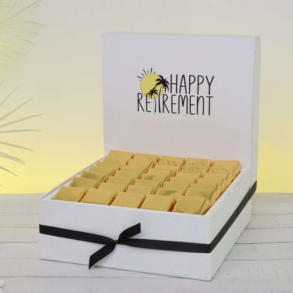 "HAPPY RETIREMENT" DESIGNED CHOCOLATE LARGE HAMPER