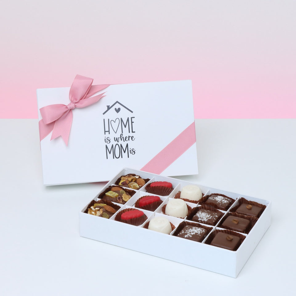 "MOTHER'S DAY" HOME DESIGNED 20-PIECE CHOCOLATE HARD BOX