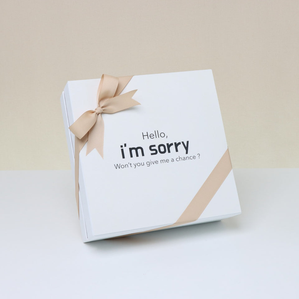 "HELLO, I'M SORRY" DESIGNED 2-LAYER CHOCOLATE HARD BOX