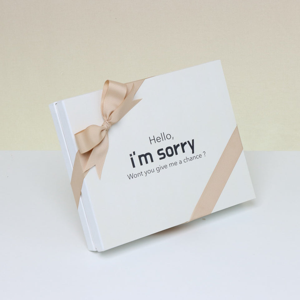 "HELLO, I'M SORRY" DESIGNED 20-PIECE CHOCOLATE HARD BOX