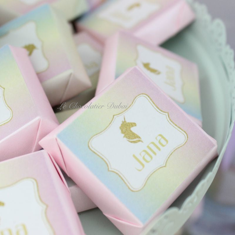 UNICORN DESIGNED PERSONALIZED CHOCOLATE