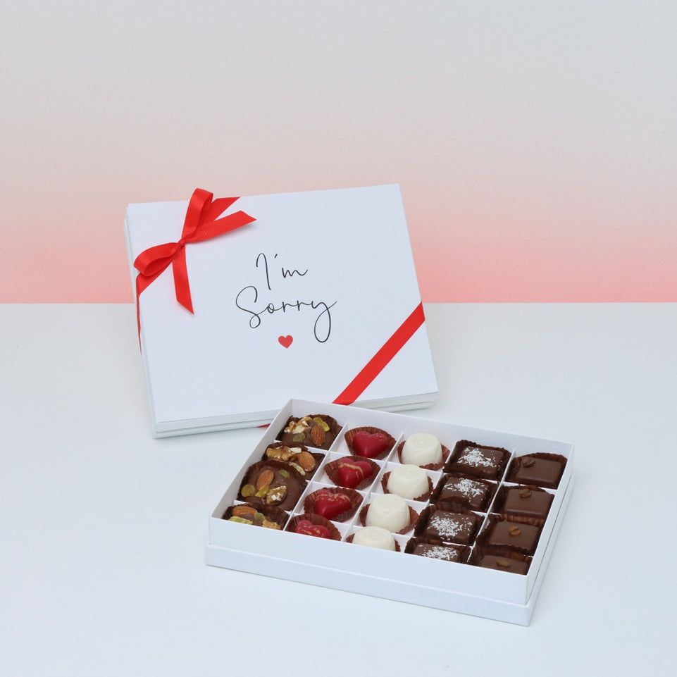 "I'M SORRY" 20-PIECE CHOCOLATE HARD BOX