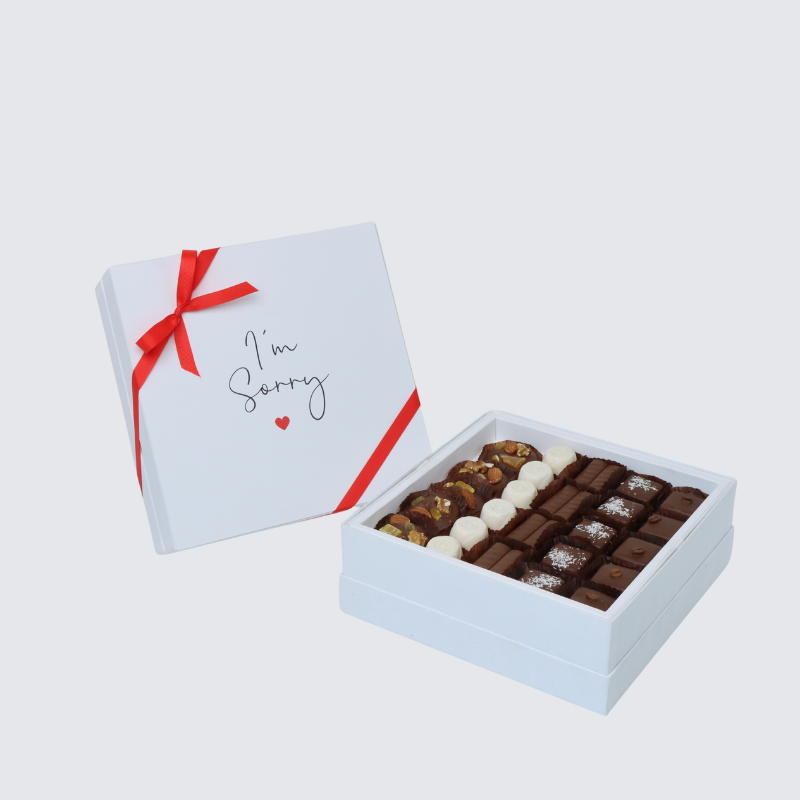 "I'M SORRY" 25-PIECE CHOCOLATE HARD BOX