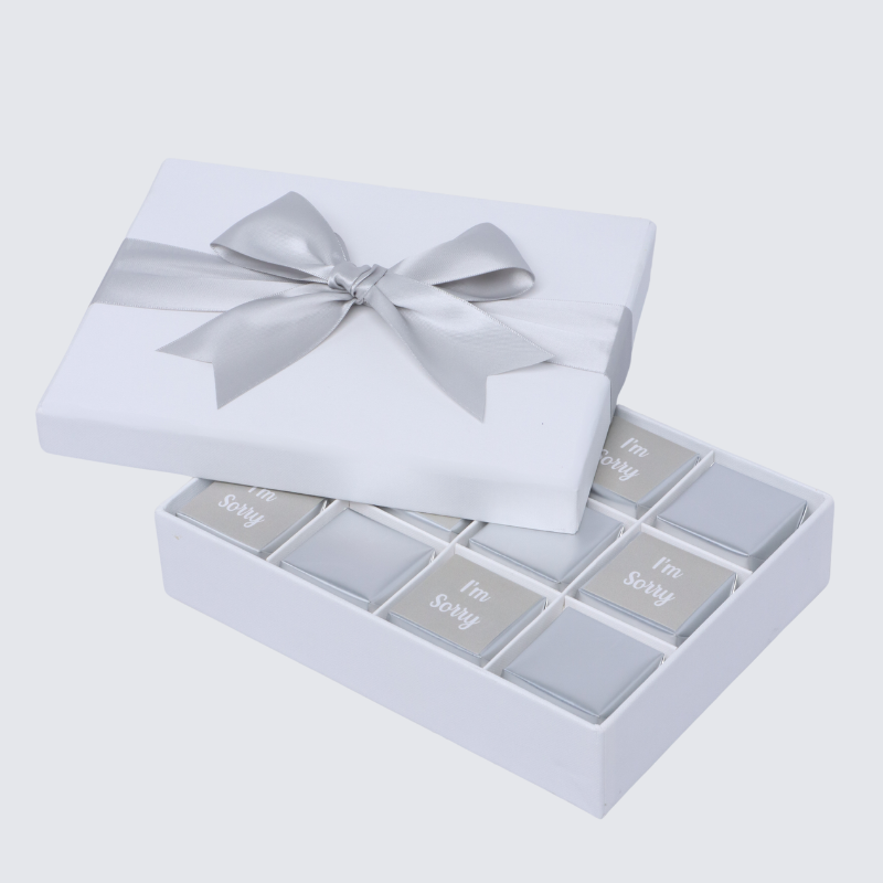 "I'M SORRY" CLASSIC 12-PIECE CHOCOLATE HARD BOX