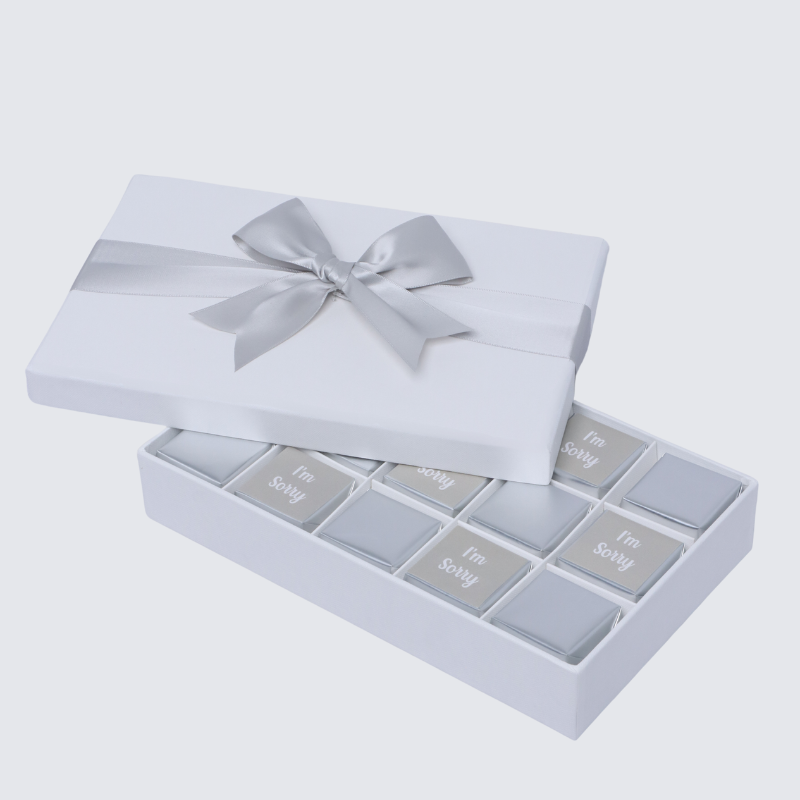 "I'M SORRY" CLASSIC 15-PIECE CHOCOLATE HARD BOX