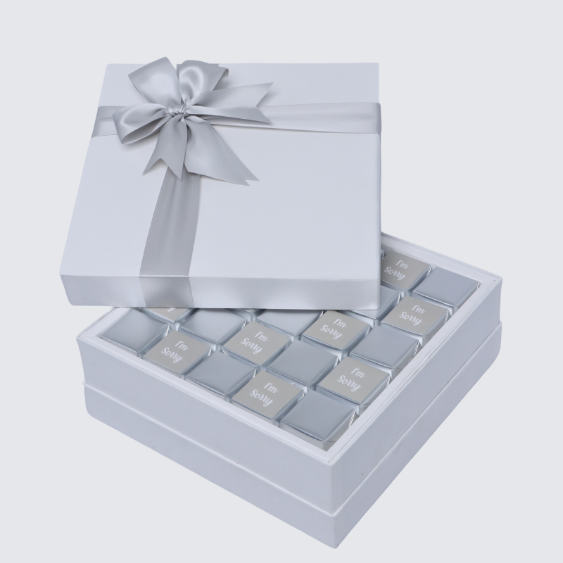 "I'M SORRY" CLASSIC 25-PIECE CHOCOLATE HARD BOX