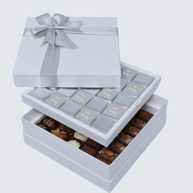 "I'M SORRY" CLASSIC 2-LAYER CHOCOLATE HARD BOX