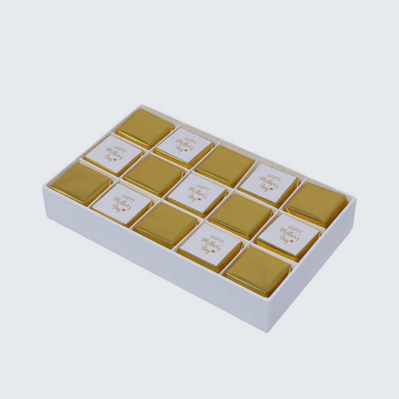 "HAPPY MOTHER'S DAY" GOLD DESIGNED 15-PIECE CHOCOLATE HARD BOX