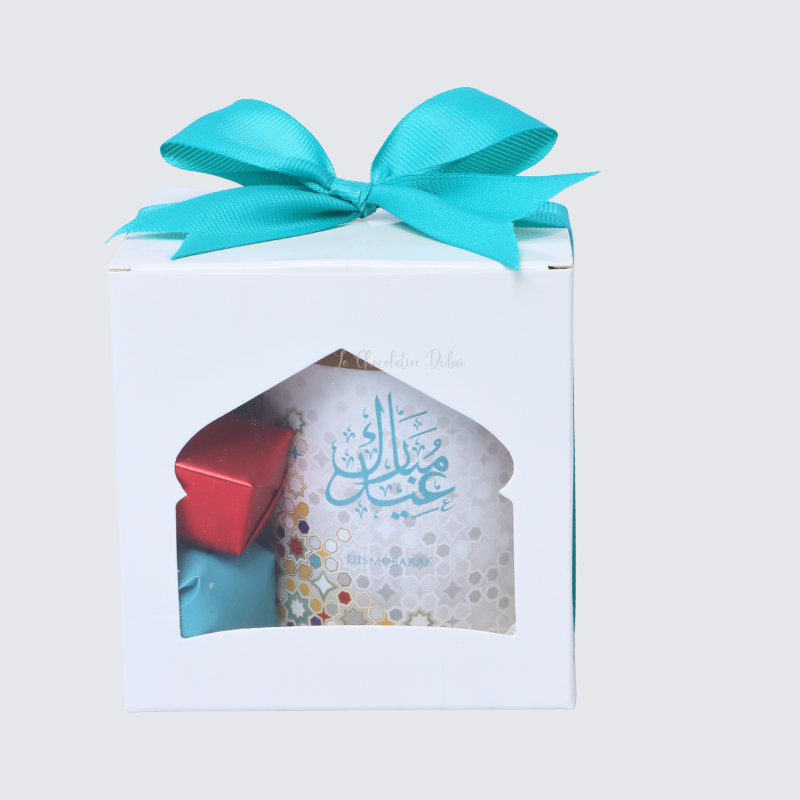 EID DESIGNED CANDLE WITH CHOCOLATE & DATES SOFT BOX