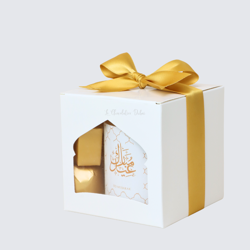 EID CANDLE WITH CHOCOLATE & DATES DESIGNED SOFT BOX