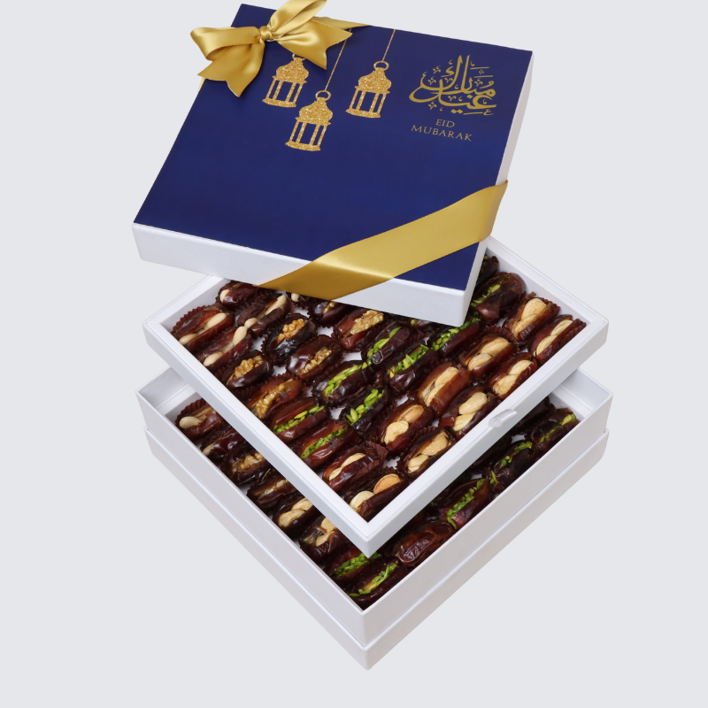 RAMADAN CARD DESIGNED PREMIUM NUT STUFFED DATES HARD BOX