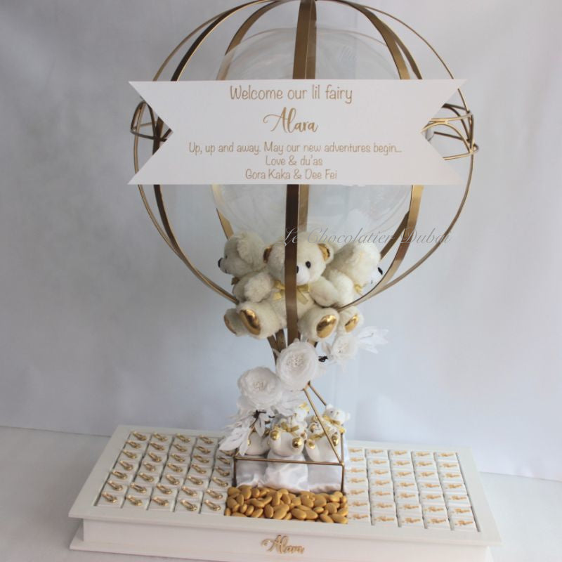 TEDDY GOLD METALLIC BALLOON ARRANGEMENT